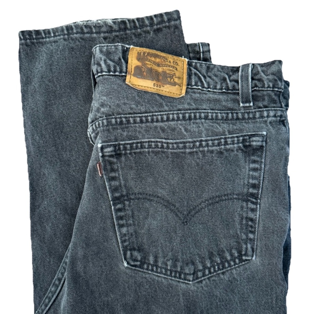 Vintage Levi’s 530 Mens Black Denim Jeans Size 40 X 30 Relax Fit USA